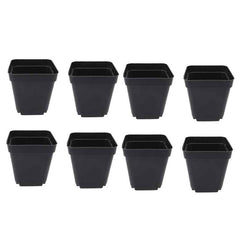 4x4 Inch Plastic Pots Set of 100 for Seedlings, Flowering & Herb Plants