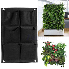 WallGrow 6-Pocket Hanging Grow Bag 16x28 Inch for Herbs, Flowers & Greens