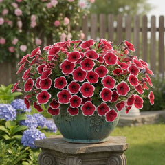 F1 Petunia Red Picotee Seeds in Pakistan Hybrid Flower Seeds for Pots, Beds & Borders