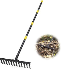 Long Handle Rake Heavy-Duty Garden Tool