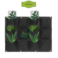 WallGrow 12-Pocket Hanging Grow Bag  24x36 Inch for Lush Vertical Gardens