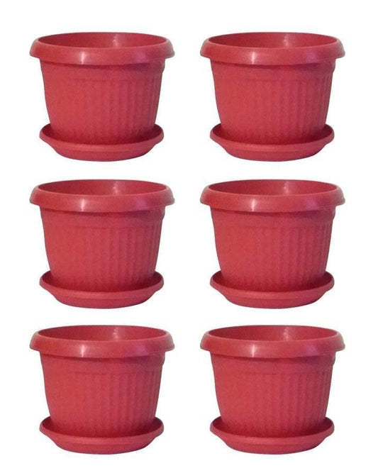 12-Piece 6x6 Inch Pots with Trays  Flowering or Seedling Pots for Balcony or Patio Garden