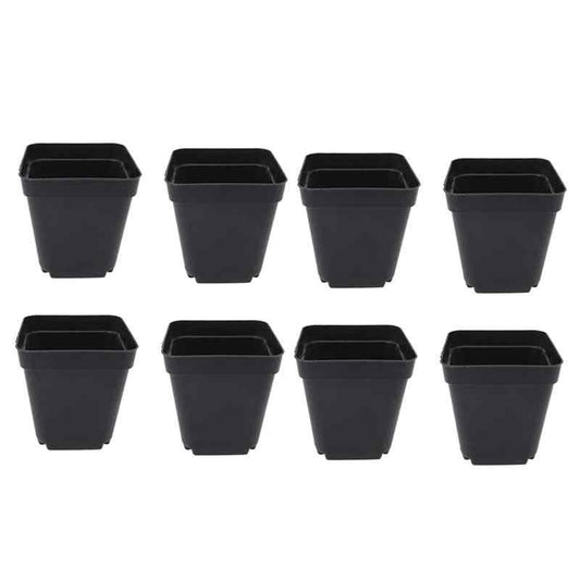 4x4 Inch Plastic Pots  Set of 6 for Seedlings, Flowering & Herb Plants
